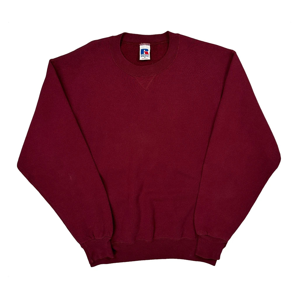 Made In USA Russell Athletic Sweatshirt - Medium Burgundy Cotton