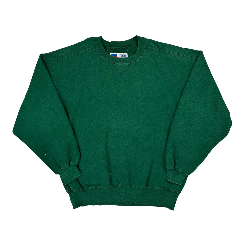 Made In USA Russell Athletic Sweatshirt - XL Green Cotton