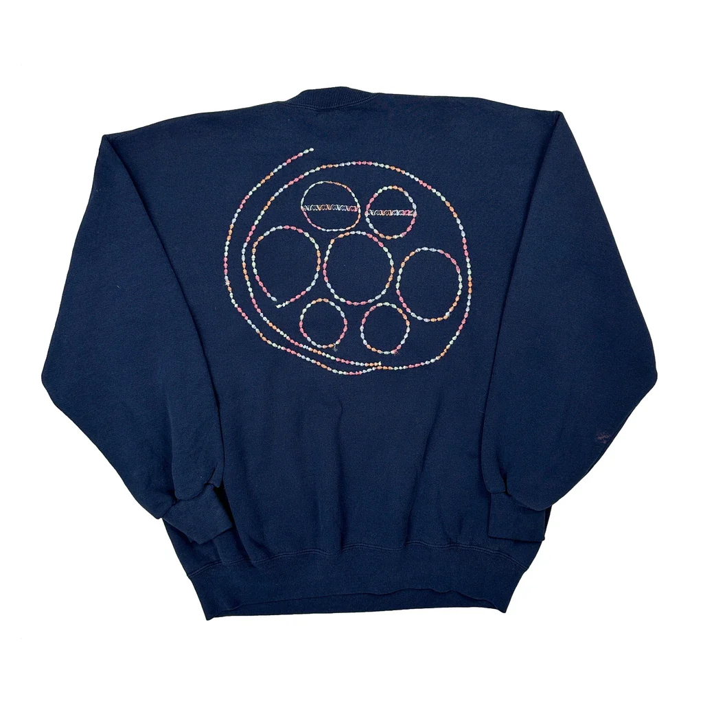 Made In USA Russell Athletic Graphic Sweatshirt - XL Navy Cotton - Image 2