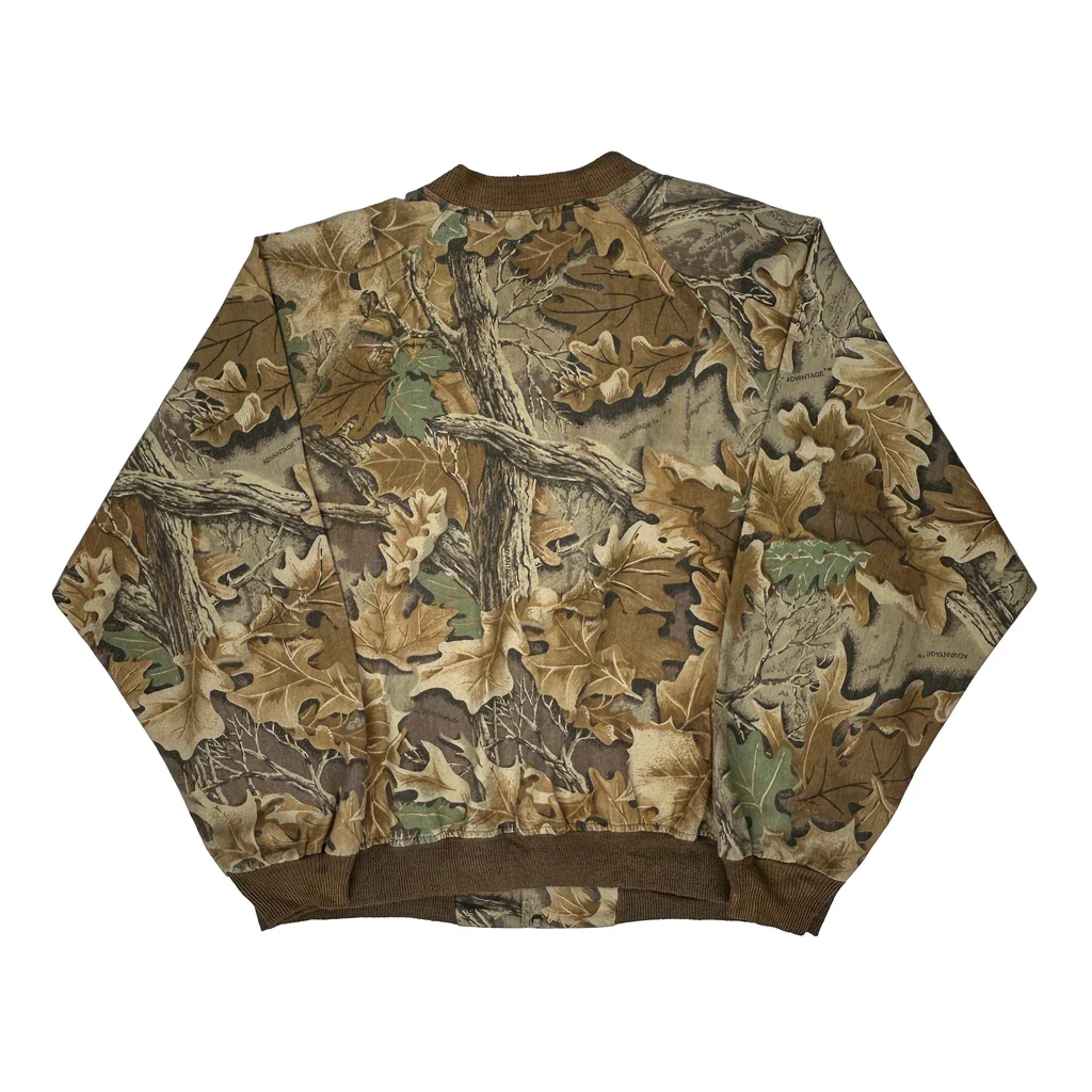 Made In USA Spartan Camo Bomber Jacket - 2XL Green Polyester Blend - Image 2
