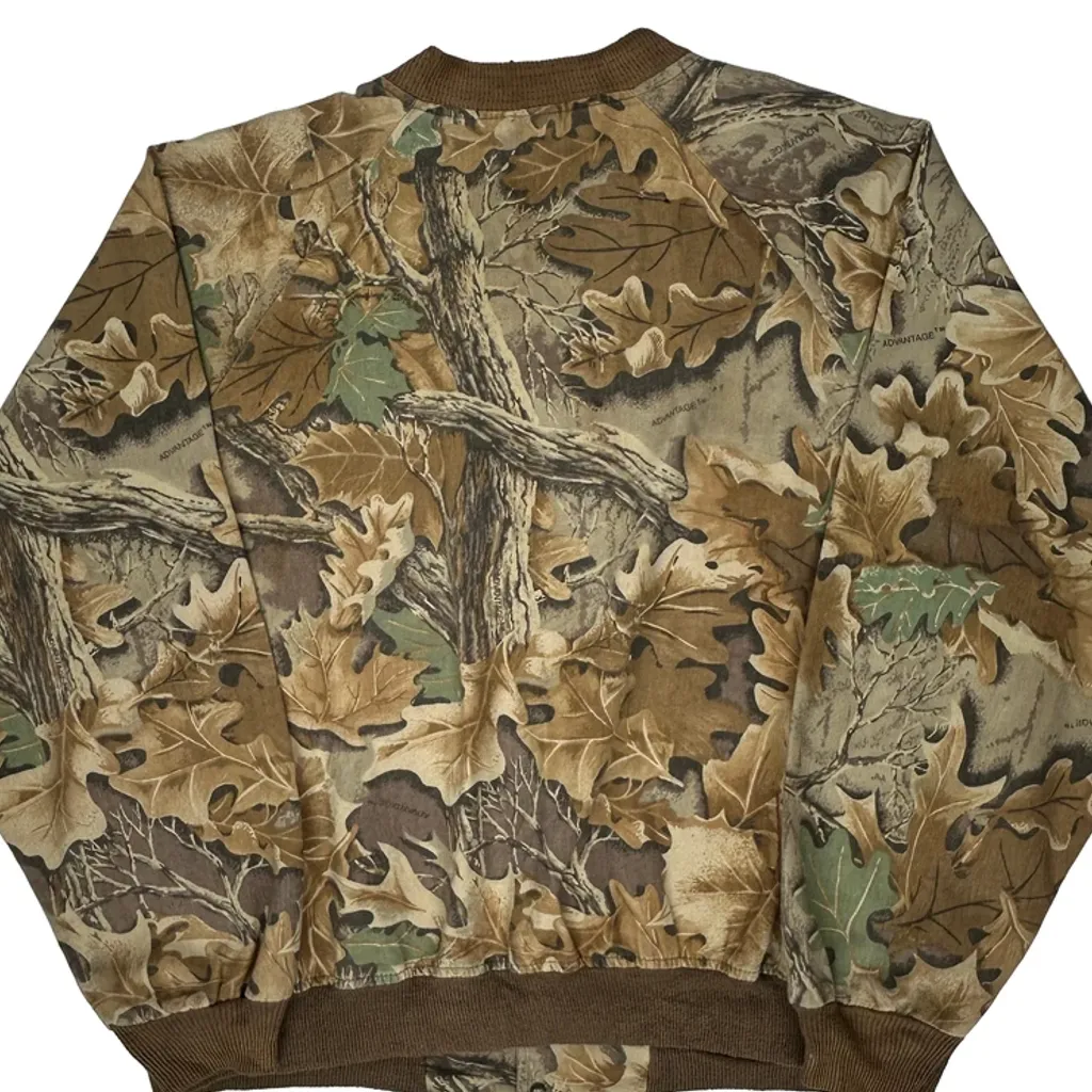 Made In USA Spartan Camo Bomber Jacket - 2XL Green Polyester Blend - Image 7