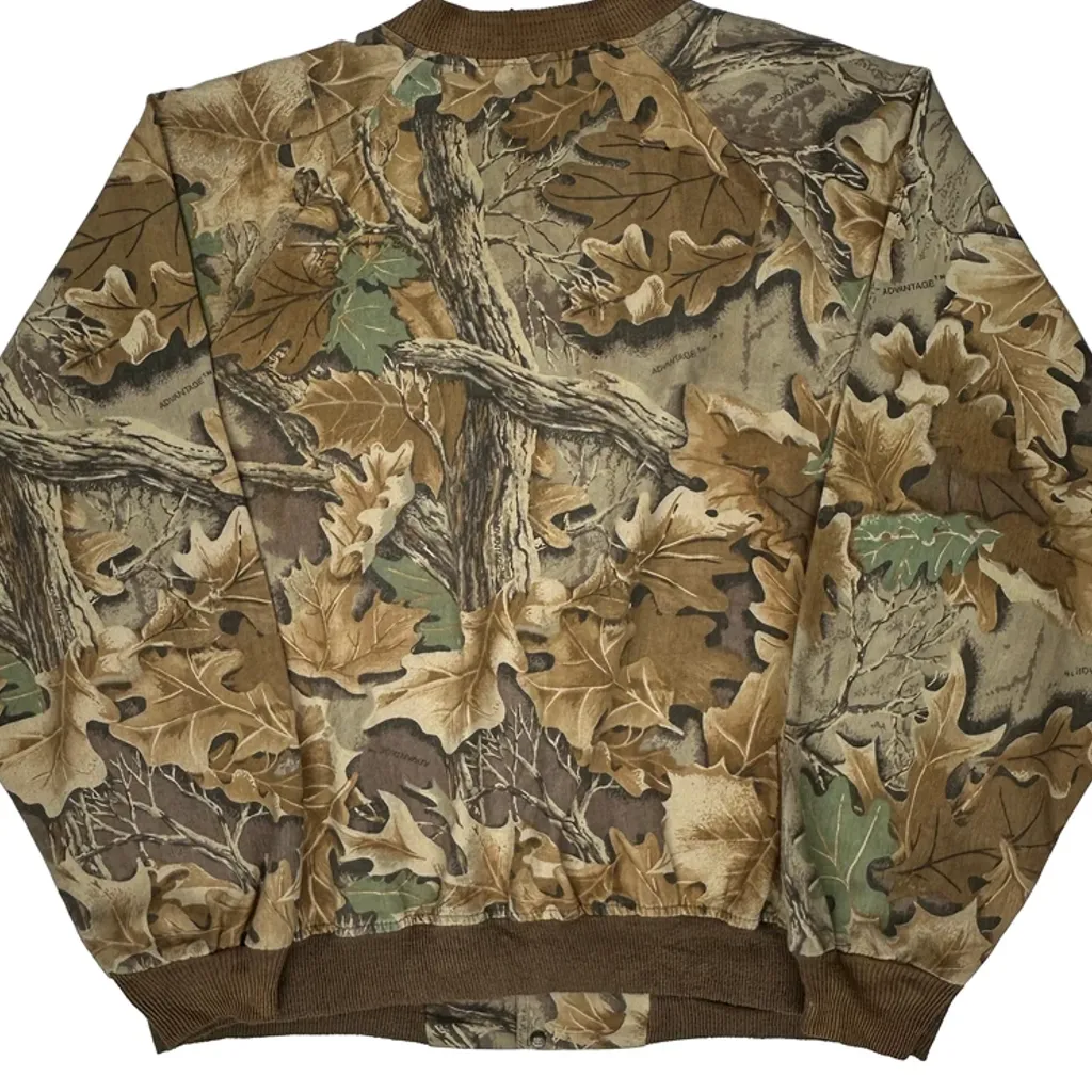 Made In USA Spartan Camo Bomber Jacket - 2XL Green Polyester Blend - Image 8