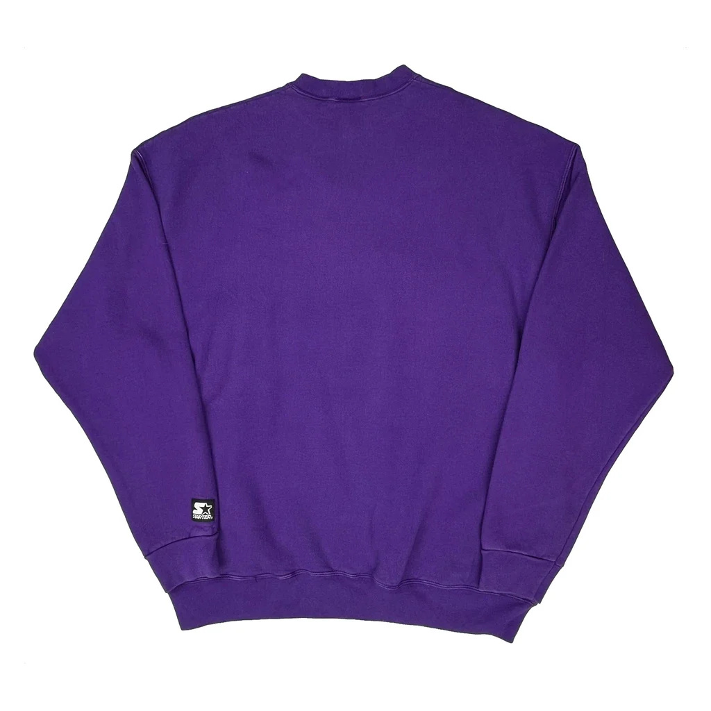 Made In USA Starter Minnesota Vikings Sweatshirt - 2XL Purple Cotton - Image 2