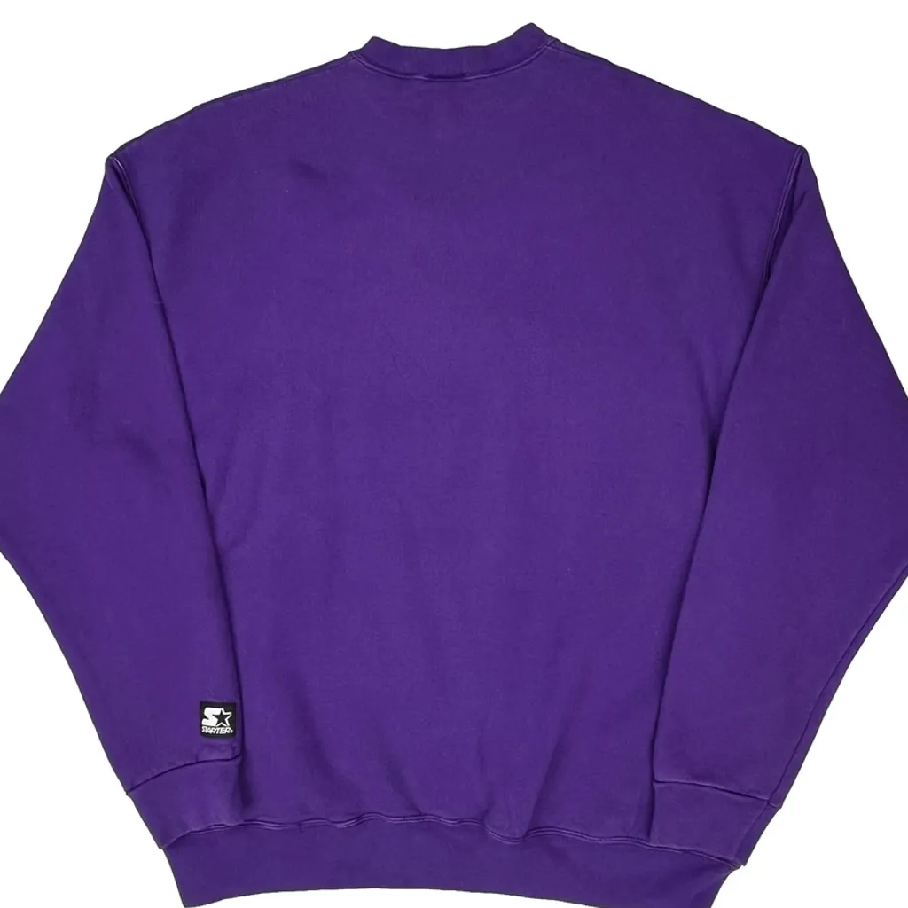 Made In USA Starter Minnesota Vikings Sweatshirt - 2XL Purple Cotton - Image 7