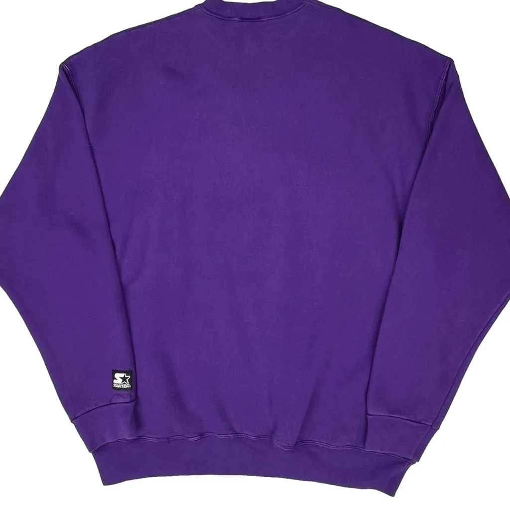 Made In USA Starter Minnesota Vikings Sweatshirt - 2XL Purple Cotton - Image 8