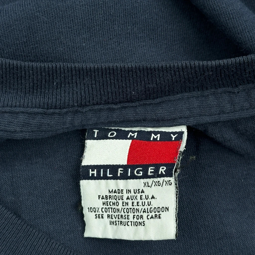 Made In USA Tommy Hilfiger T-Shirt - XL Blue Cotton - Image 3