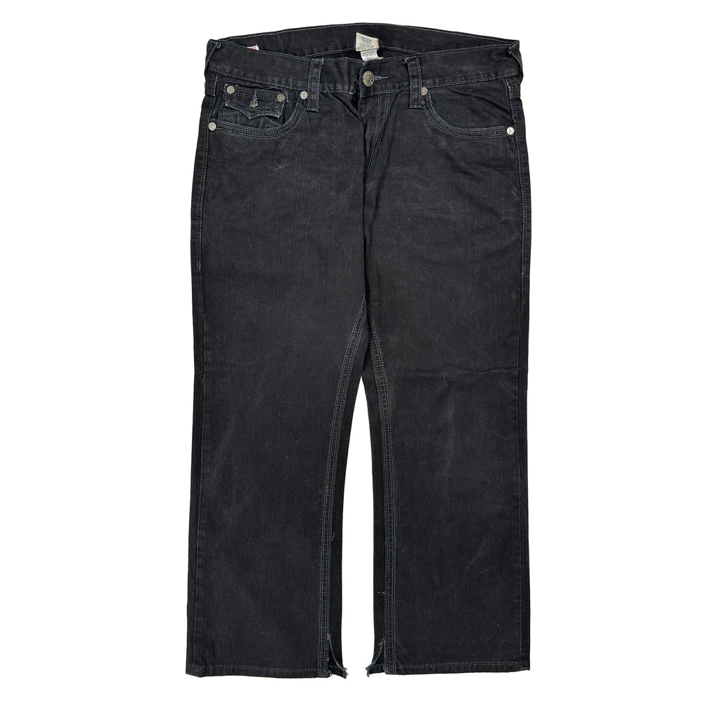 Made In USA True Religion Ricky Super T Jeans - 38W 31L Black Cotton - Image 2