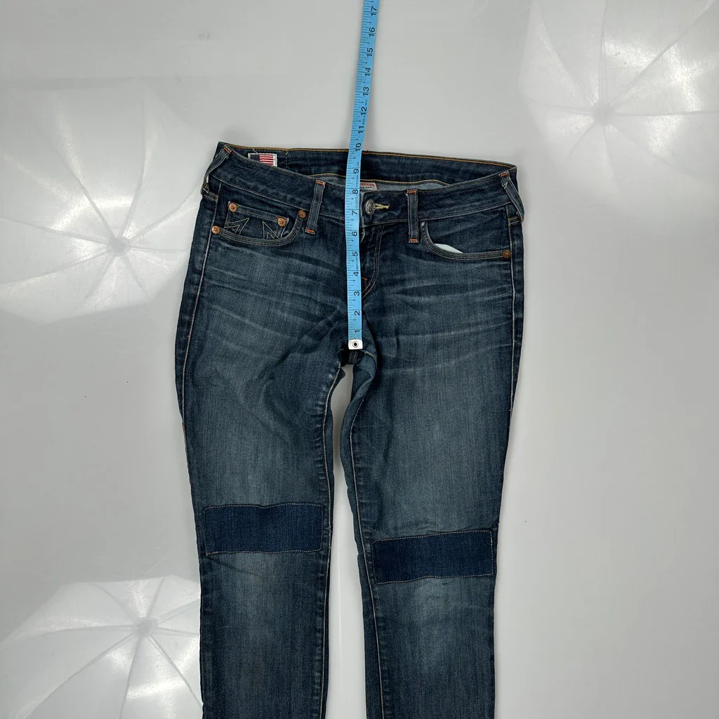 Made In USA True Religion Skinny Jeans - 30W US 4 Blue Denim - Image 4