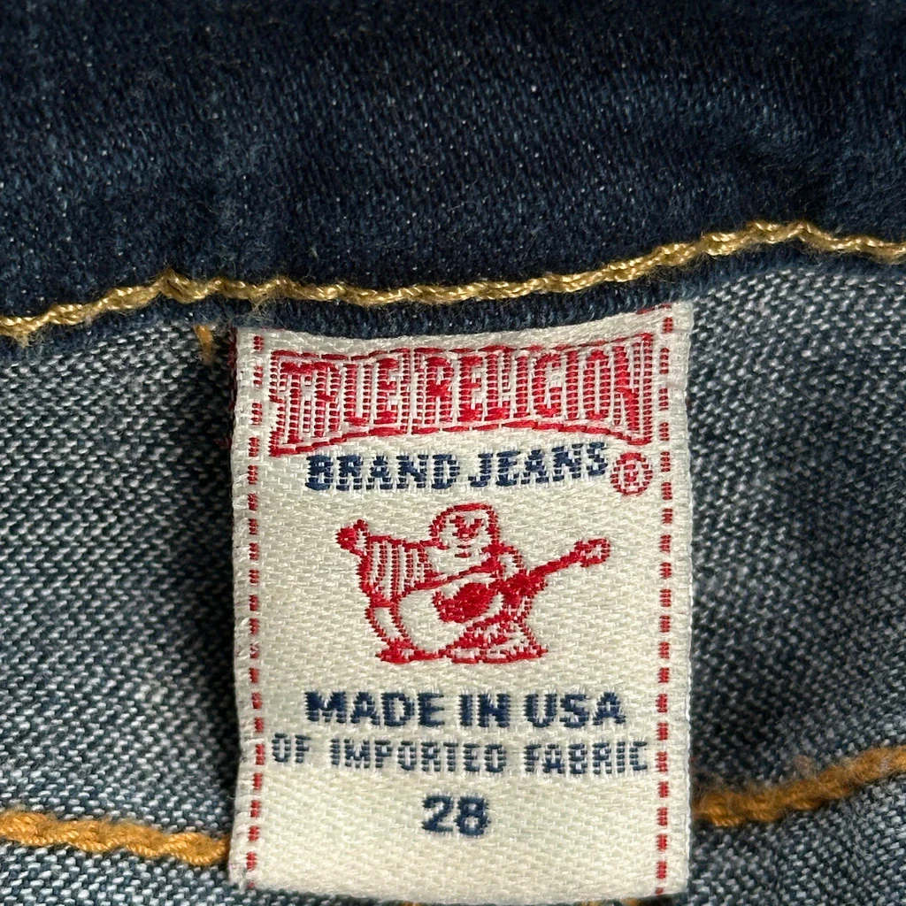 Made In USA True Religion Skinny Jeans - 28W US 2 Dark Wash Cotton Blend - Image 6