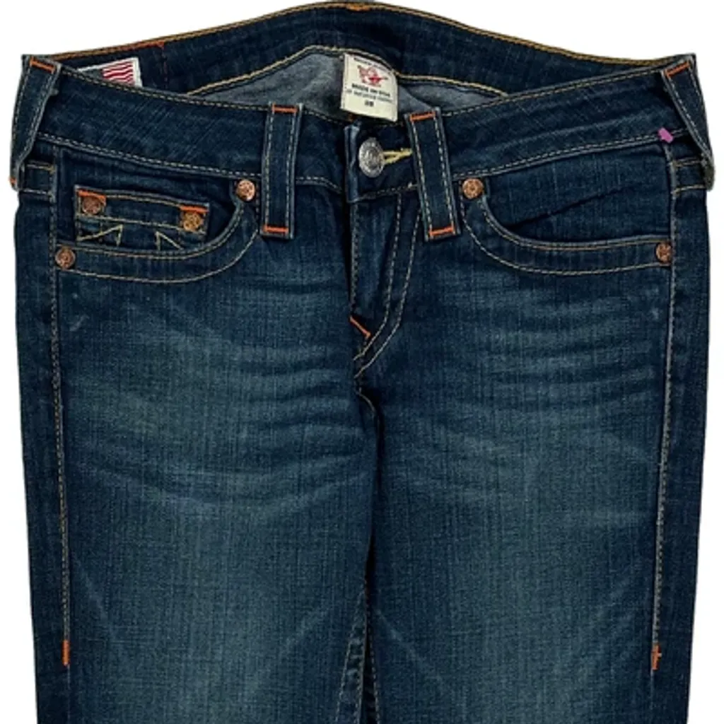 Made In USA True Religion Skinny Jeans - 28W US 2 Dark Wash Cotton Blend - Image 9
