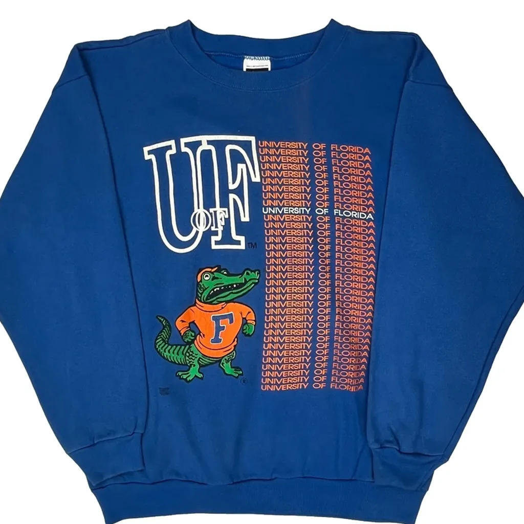 Made In USA Tultex University Of Florida Sweatshirt - XL Blue Cotton Blend - Image 5