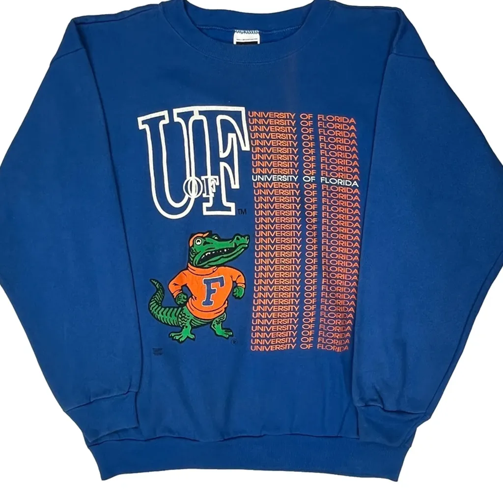Made In USA Tultex University Of Florida Sweatshirt - XL Blue Cotton Blend - Image 6