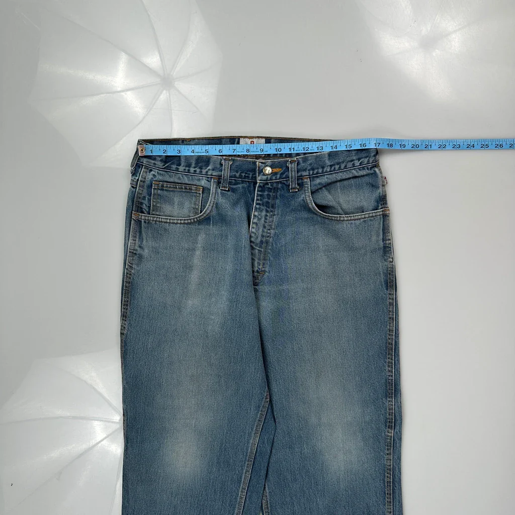 Made In USA Tyndale Carpenter Jeans - 34W 30L Blue Denim - Image 3