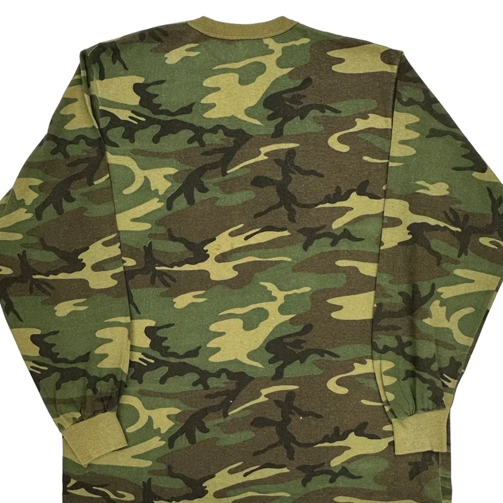 Made In USA Unbranded Camo Long Sleeve T-Shirt - XL Camo Cotton - Image 6