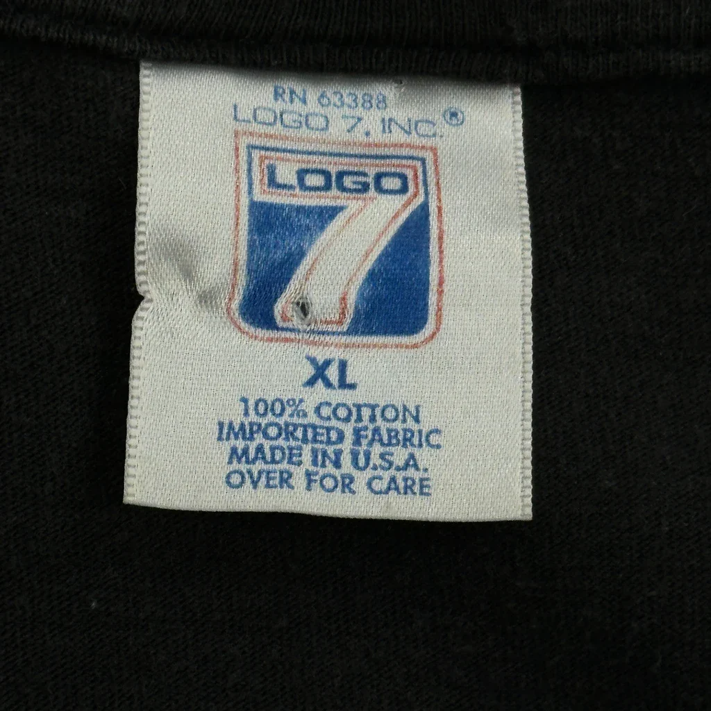 Made In USA, USA Basketball Logo 7 Graphic T-Shirt - XL Black Cotton - Image 3
