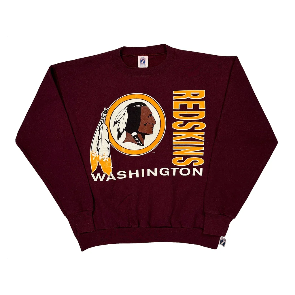 Made In USA Washington Redskins Logo 7 Graphic Sweatshirt - Medium Burgundy Cotton