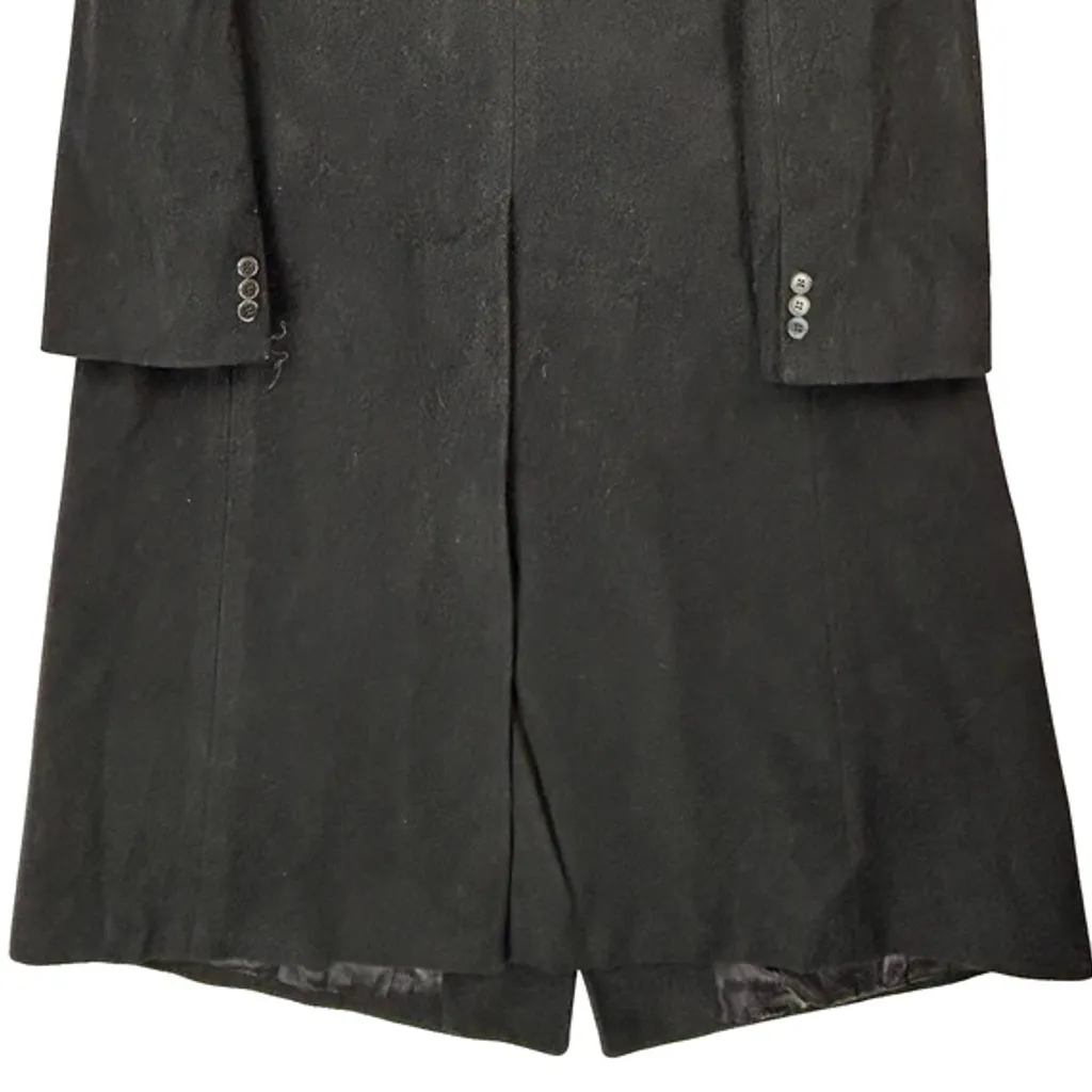 Made In USA Yves Saint Laurent Double Breasted Overcoat - Large Black Wool - Image 9