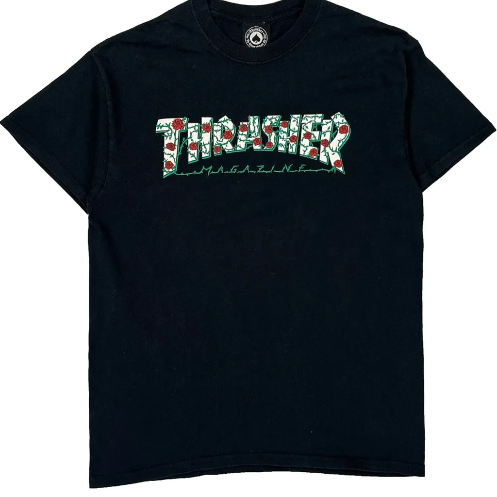 Magazine Thrasher Graphic T-Shirt - Medium Black Cotton - Image 5