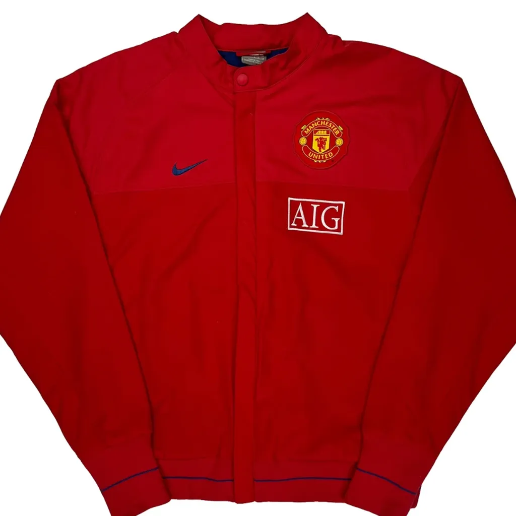 Manchester United Nike 2008-09 Soccer Track Jacket - Small Red Polyester - Image 4