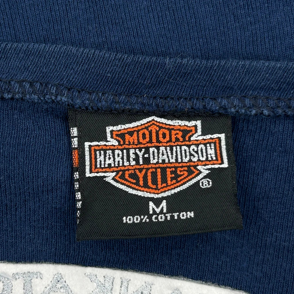 Mankato, Mn Harley Davidson T-Shirt - Medium Blue Cotton - Image 3