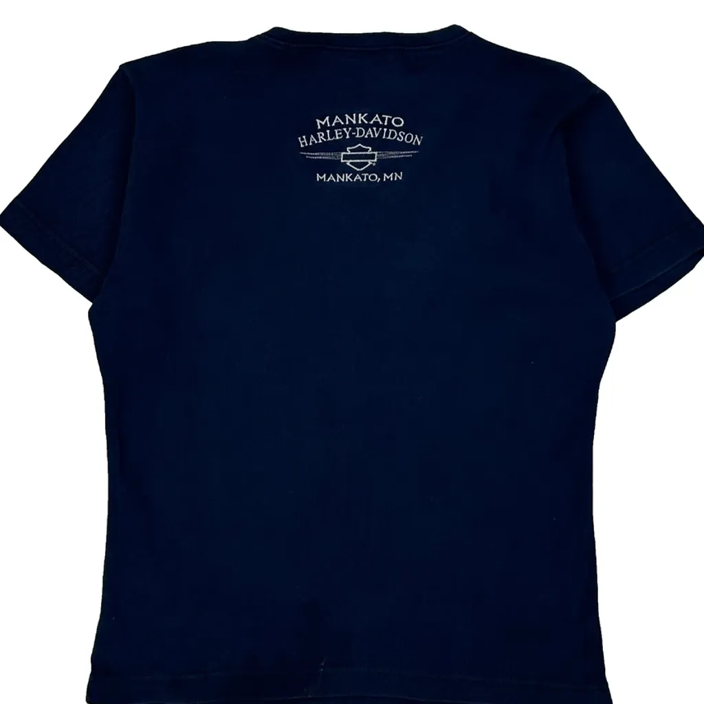 Mankato, Mn Harley Davidson T-Shirt - Medium Blue Cotton - Image 6