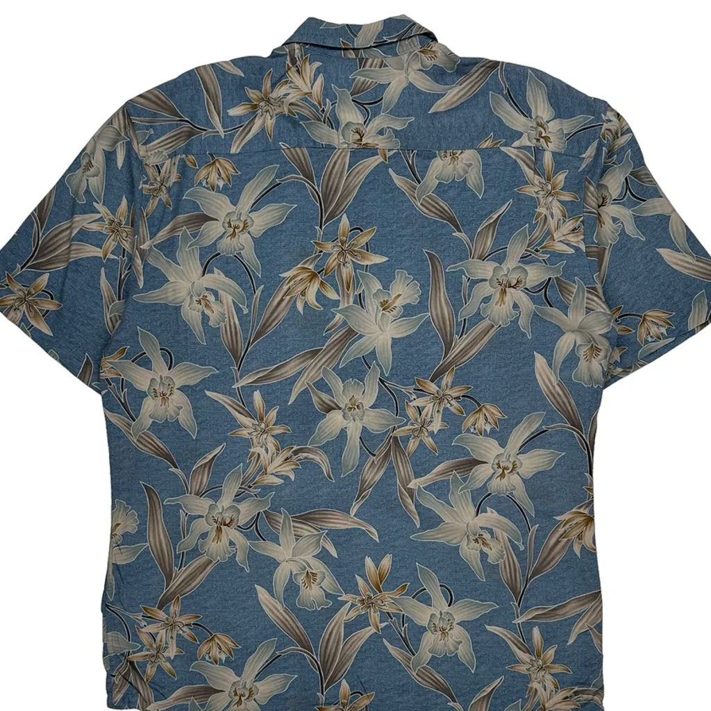 Mario Ferrari Floral Hawaiian Shirt - Large Blue Viscose - Image 7