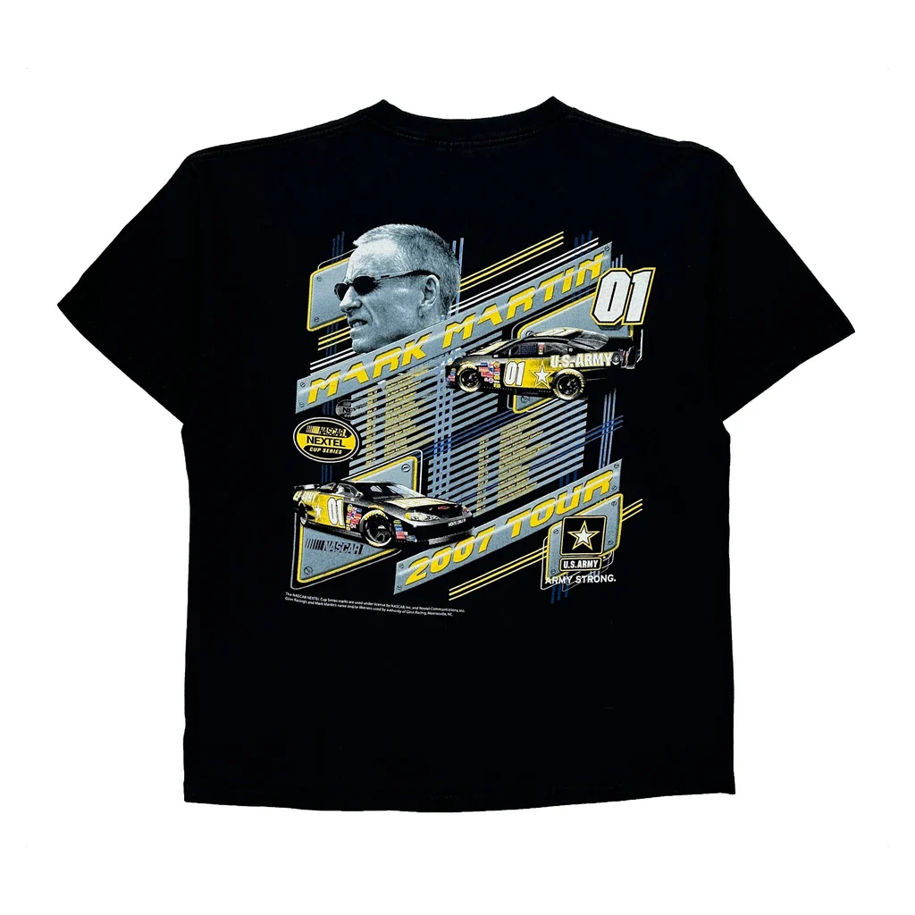 Mark Martin 2007 Tour Delta Nascar T-Shirt - XL Black Cotton - Image 2