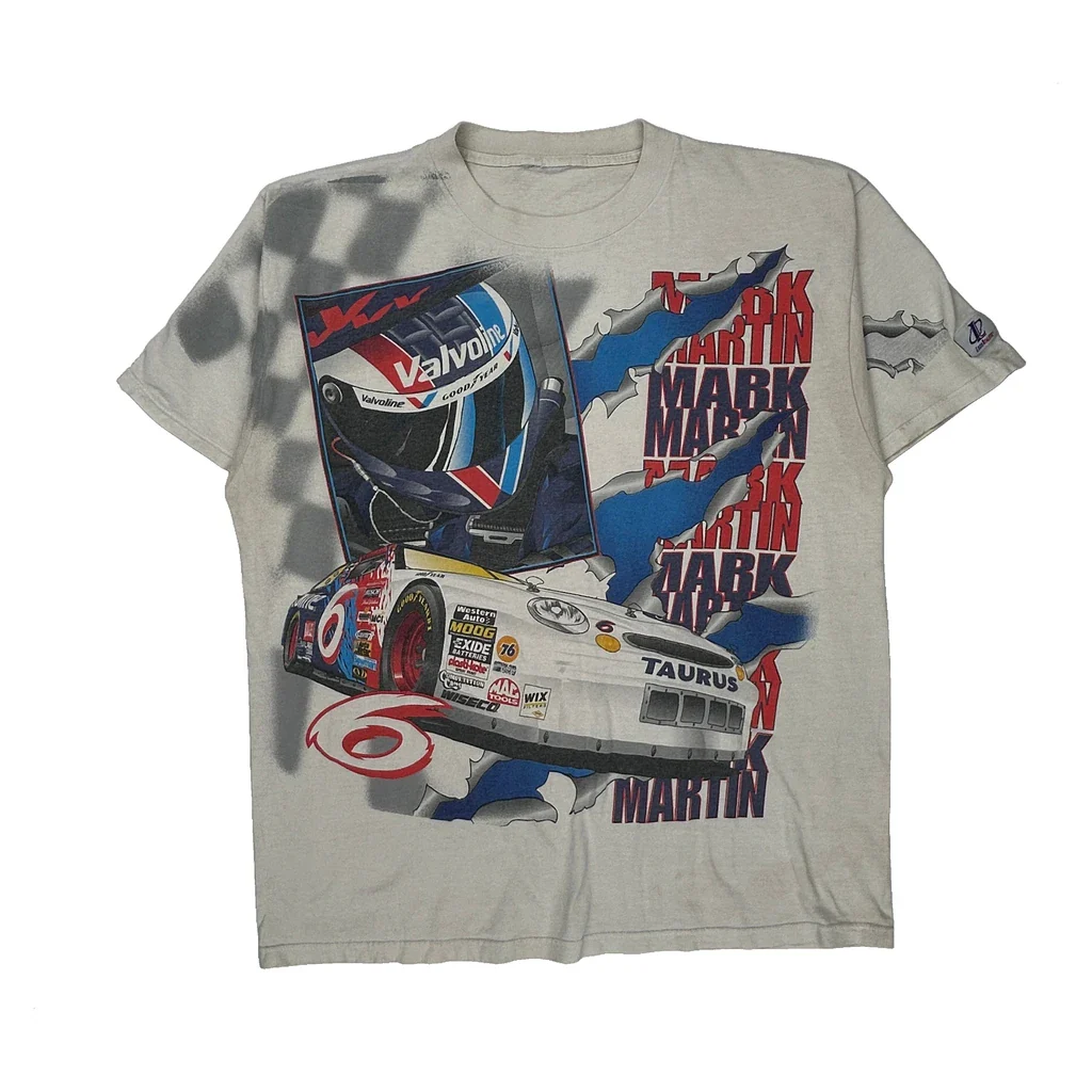 Mark Martin Chase Authentics Nascar Aop T-Shirt - Large White Cotton