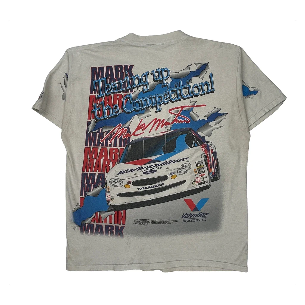 Mark Martin Chase Authentics Nascar Aop T-Shirt - Large White Cotton - Image 2