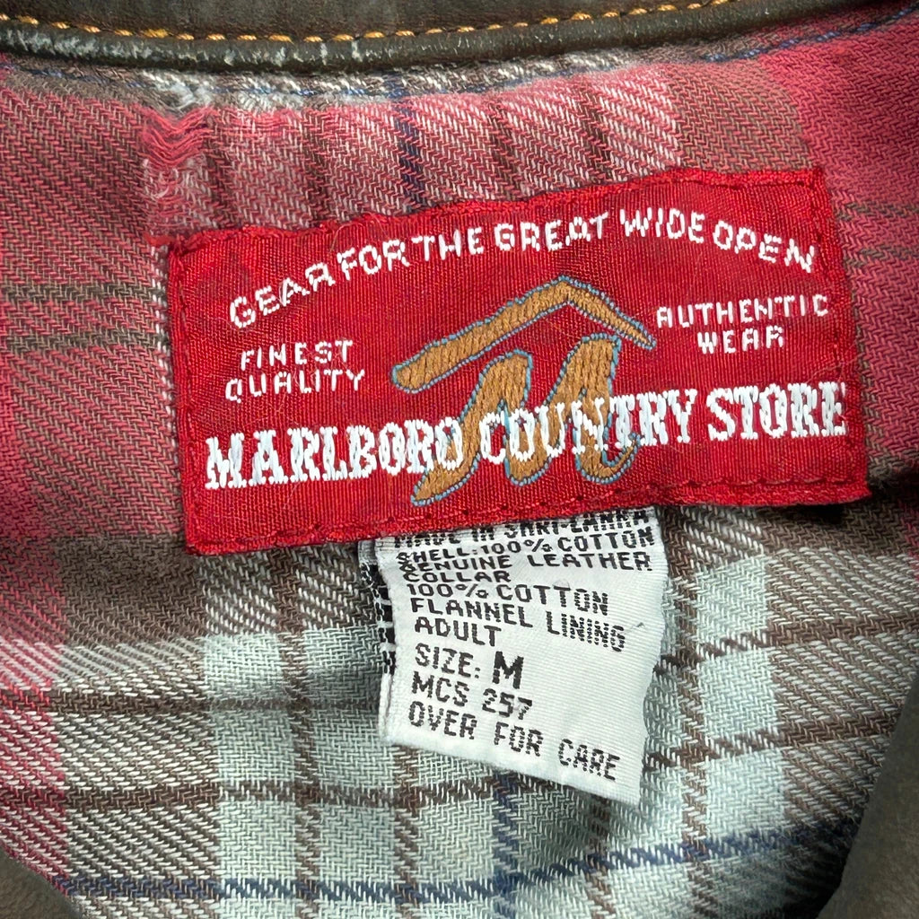 Marlboro Classics Checked Denim Jacket - Medium Blue Cotton - Image 3