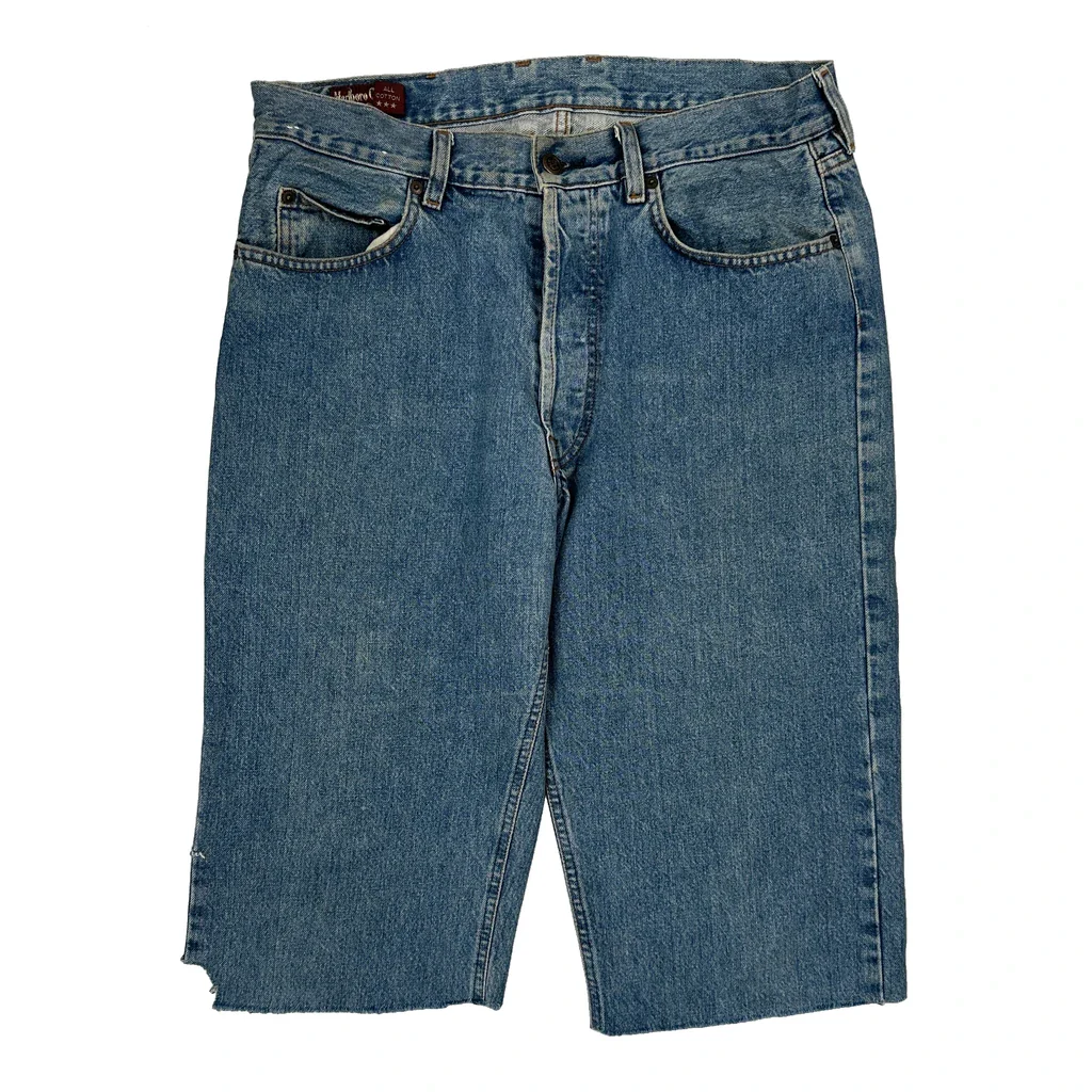Marlboro Classics Denim Shorts - 32W 11L Blue Cotton - Image 2