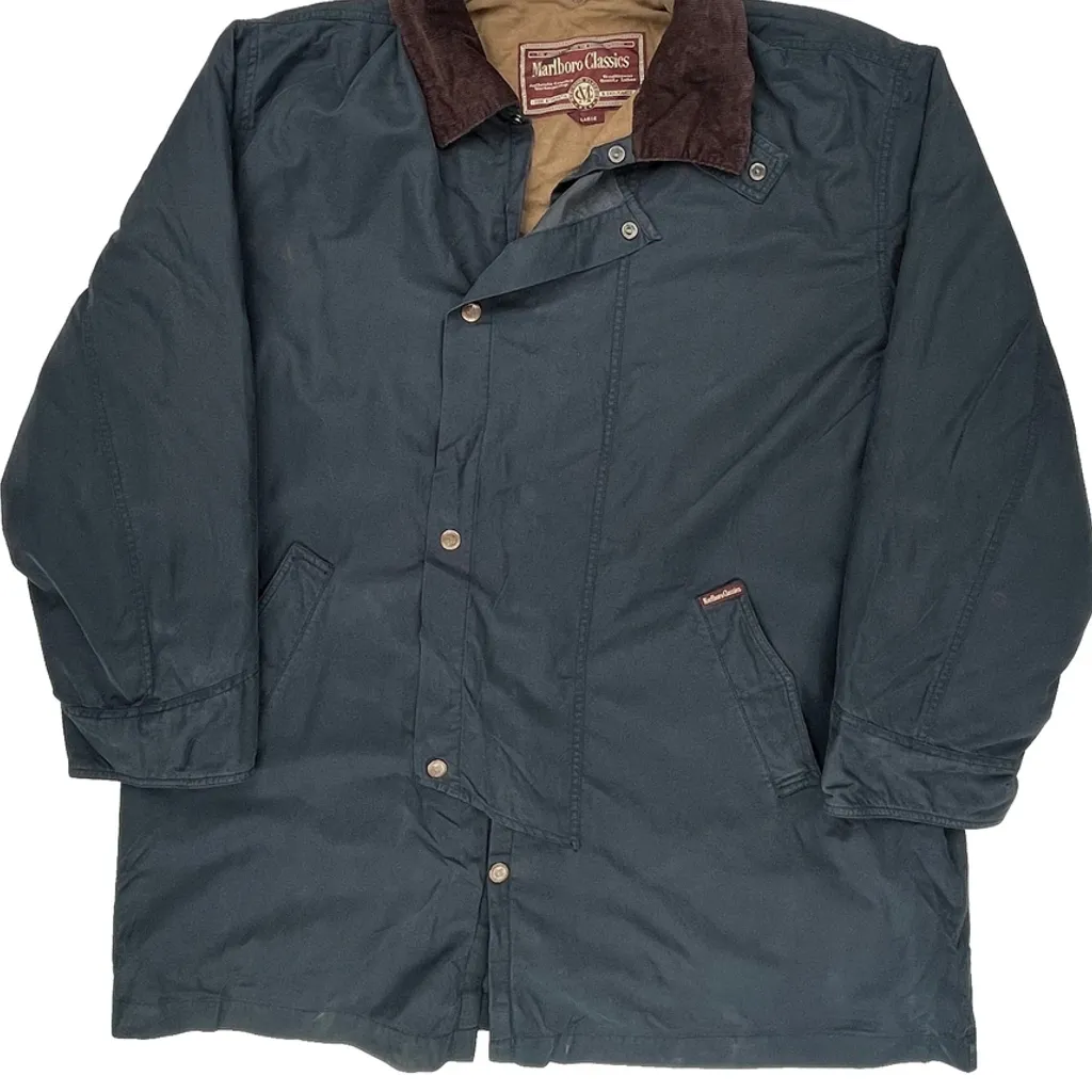 Marlboro Classics Barn Chore Jacket - XL Blue Cotton - Image 4