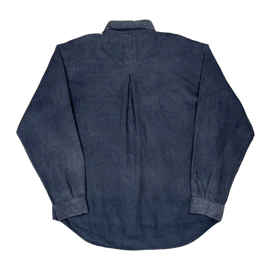 Marlboro Classics Corduroy Shirt - Medium Blue Cotton - Image 2