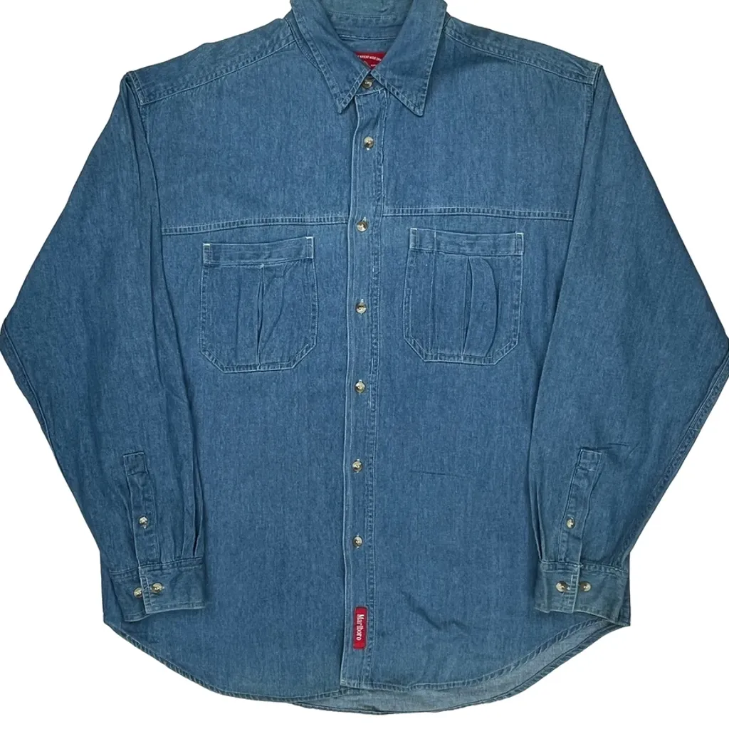 Marlboro Denim Shirt - Large Blue Cotton - Image 5