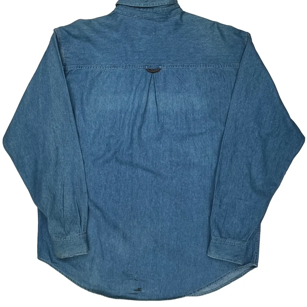 Marlboro Denim Shirt - Large Blue Cotton - Image 6
