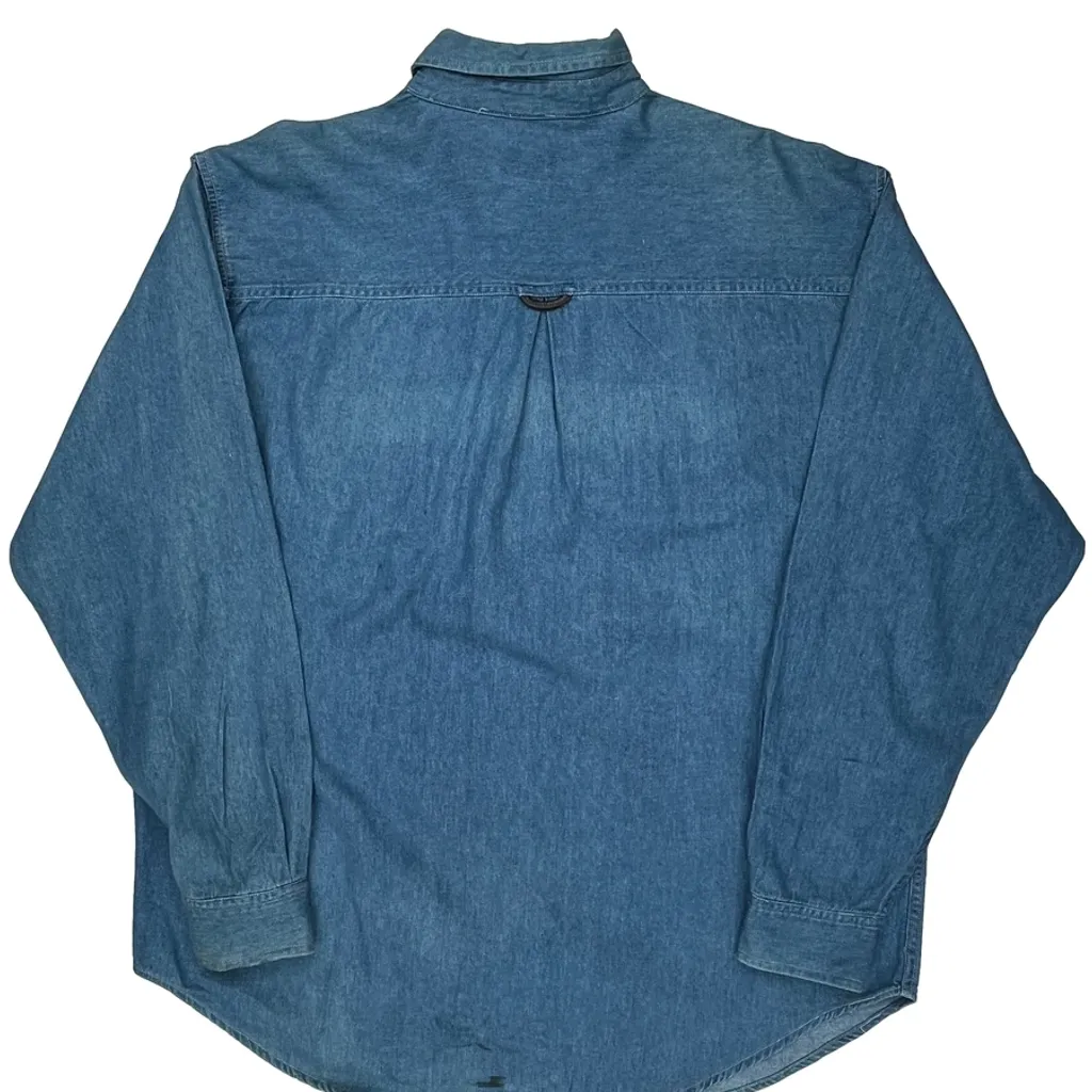 Marlboro Denim Shirt - Large Blue Cotton - Image 7