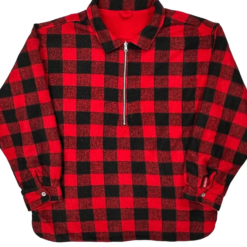 Marlboro Checked Flannel Shirt - XL Red Cotton - Image 4