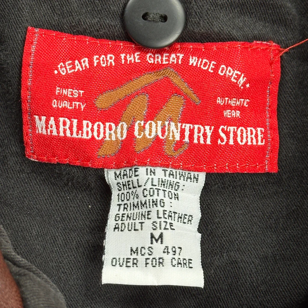 Marlboro Hunting Barn Jacket - Medium Red Cotton - Image 3