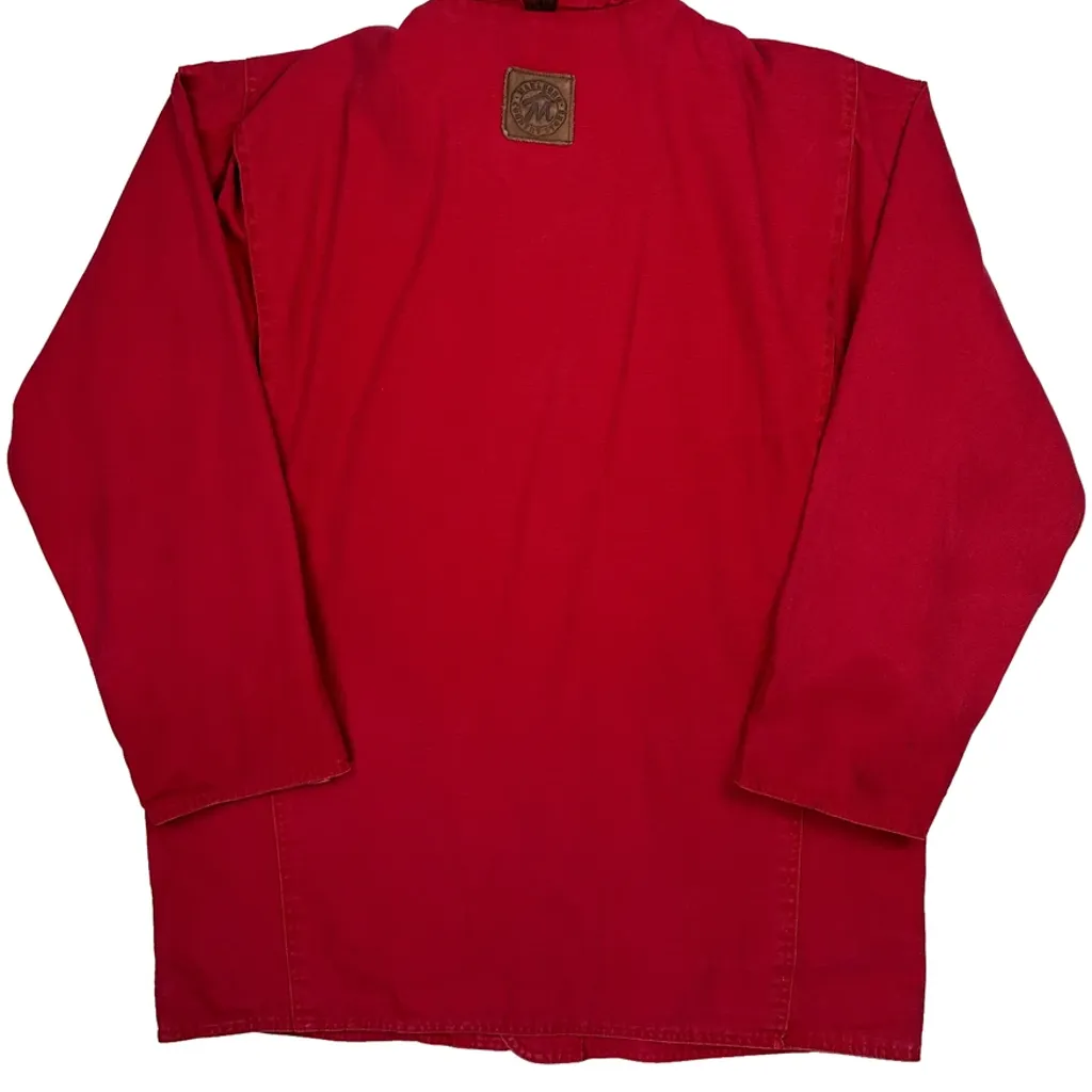 Marlboro Hunting Barn Jacket - Medium Red Cotton - Image 6