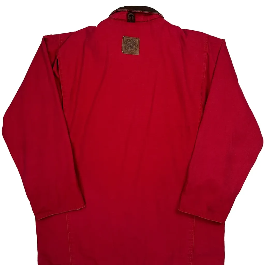 Marlboro Hunting Barn Jacket - Medium Red Cotton - Image 7