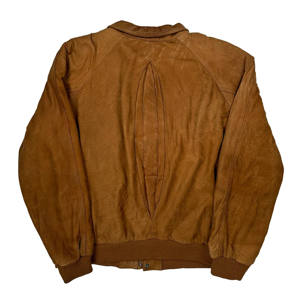 Marlboro Adventure Team Leather Jacket - Large Brown Leather - Image 2