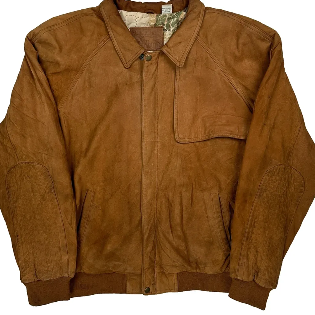Marlboro Adventure Team Leather Jacket - Large Brown Leather - Image 4