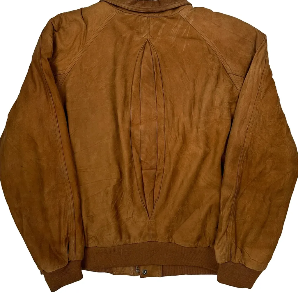 Marlboro Adventure Team Leather Jacket - Large Brown Leather - Image 6