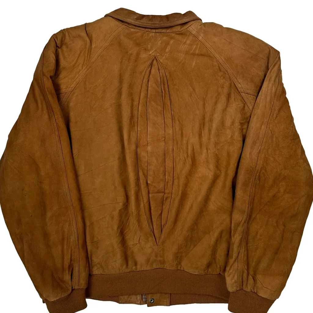 Marlboro Adventure Team Leather Jacket - Large Brown Leather - Image 7