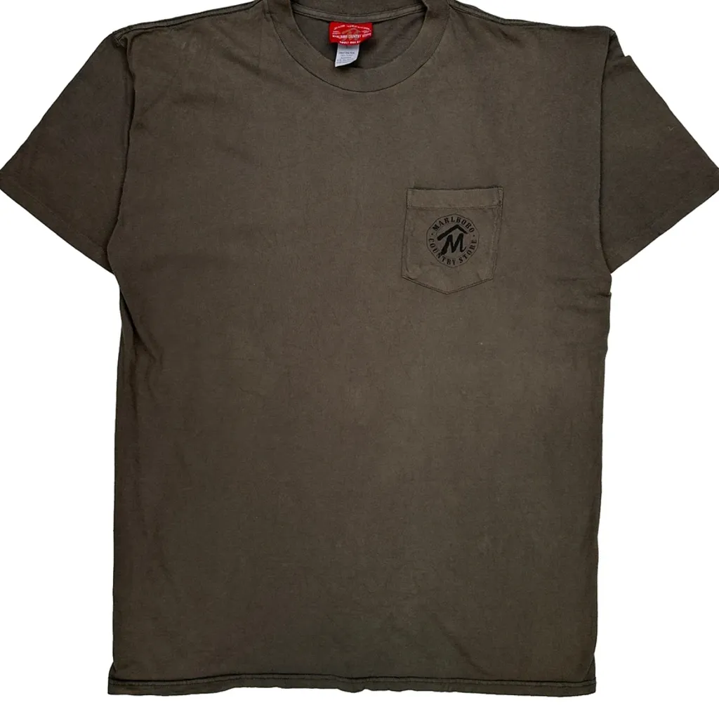 Marlboro Single Stitch T-Shirt - XL Brown Cotton - Image 5