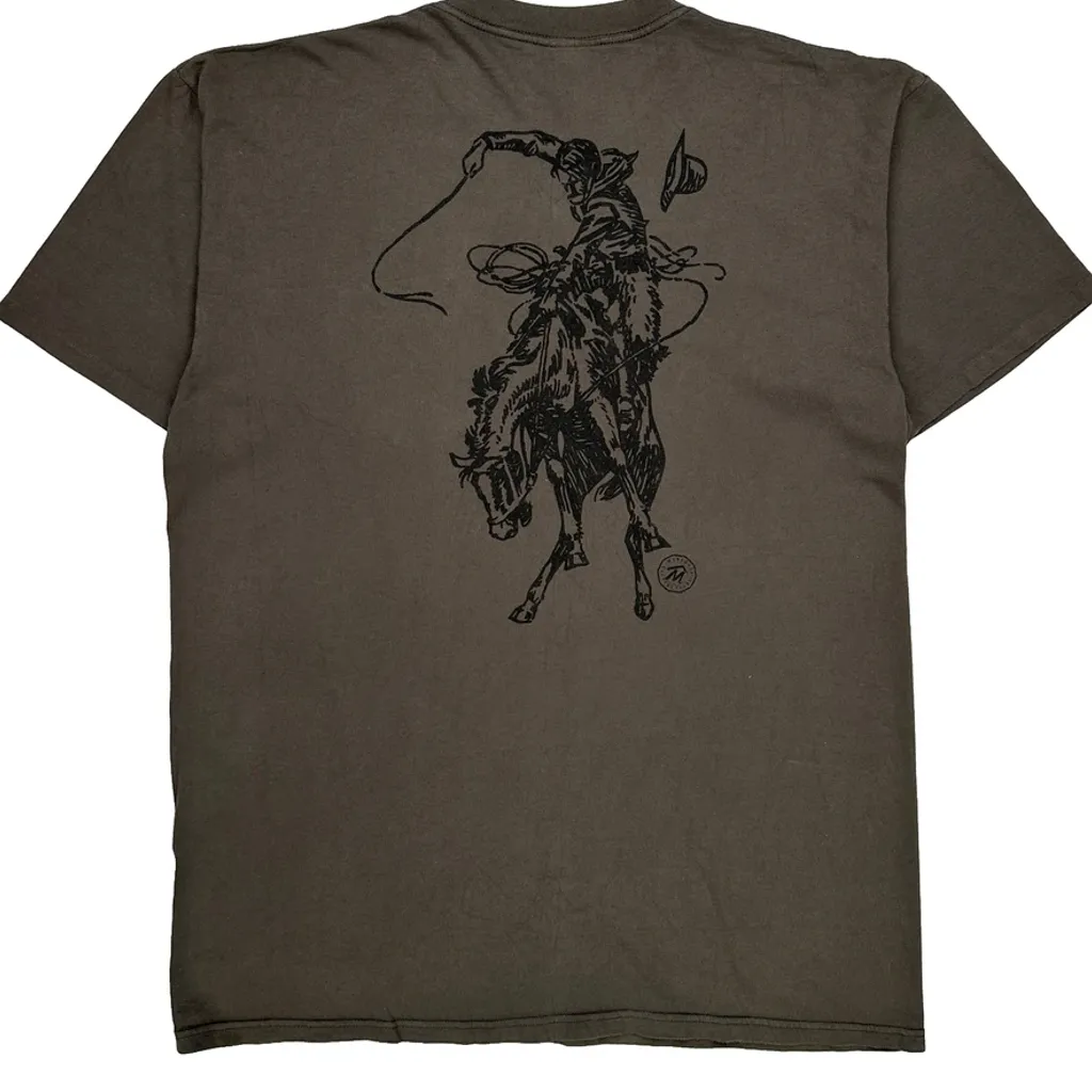 Marlboro Single Stitch T-Shirt - XL Brown Cotton - Image 6