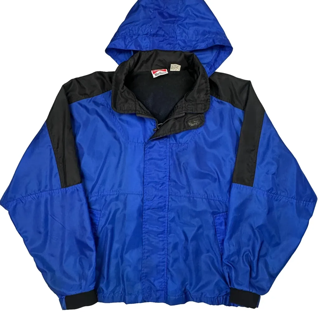 Marlboro Windbreaker - XL Blue Nylon - Image 4