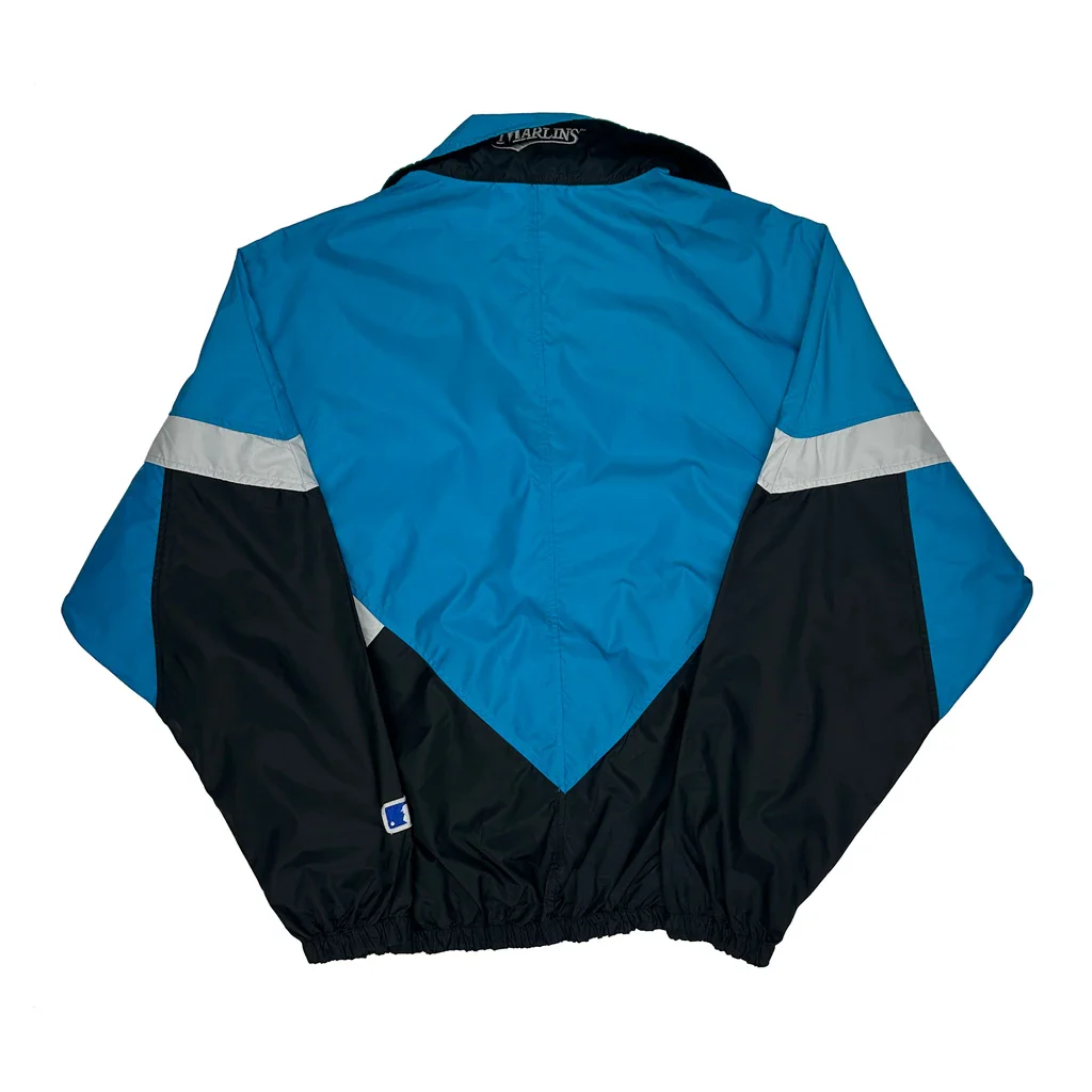 Marlins Columbia Windbreaker - Large Blue Polyester - Image 2