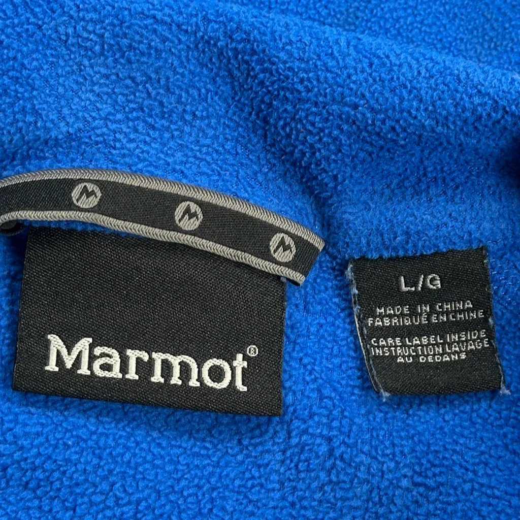 Marmot Fleece Jacket - Large Blue Polyester - Image 3