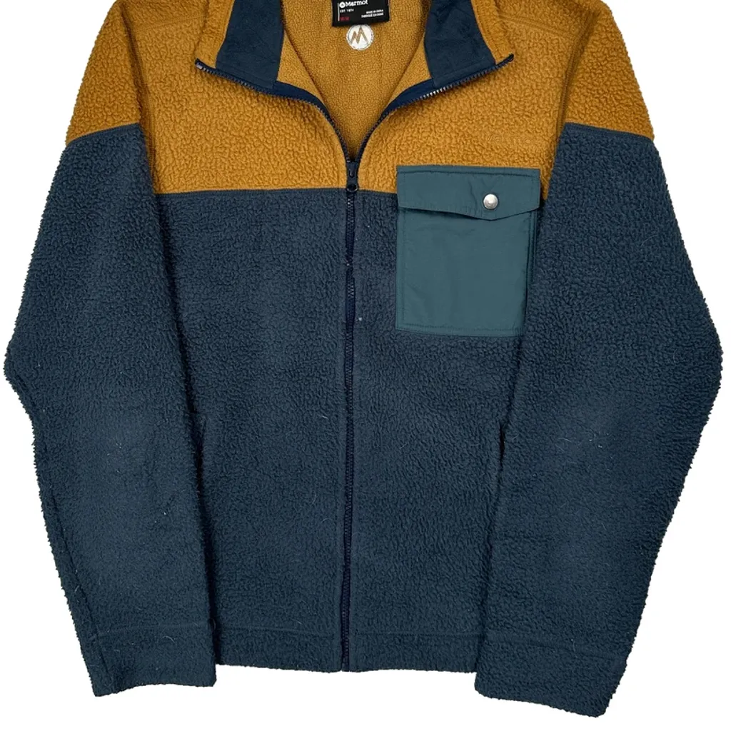 Marmot Fleece Jacket - Medium Blue Polyester - Image 4